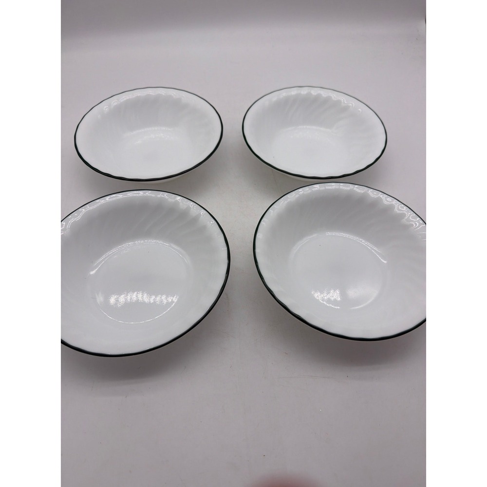 4 Corelle Callaway Ivy Swirl Pattern Cereal Bowls 7.25"